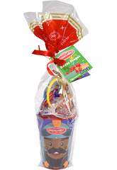 Petit verre des Rois mages avec chocolat et friandises