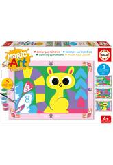 Magic Art Number Set Peindre par numéros Animaux de la jungle