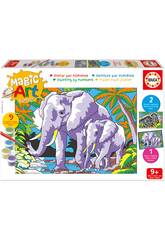Magic Art Number Set Peinture par numéros Animaux sauvages