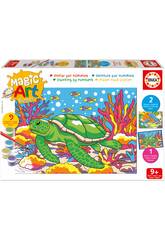 Magic Art Number Set Peinture par numéros Animaux marins
