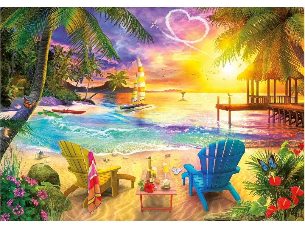 Puzzle 1000 Plage de l'amour