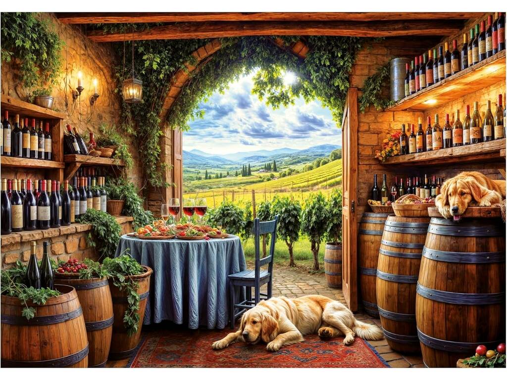 Puzzle 1000 Canes Et Vinum