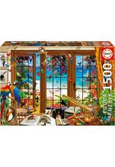 Puzzle 1500 Fentre de l'ornithologue