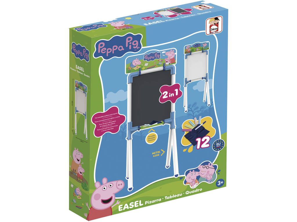 Mini lavagna 2 in 1 Peppa Pig, 98x32,5x37 cm
