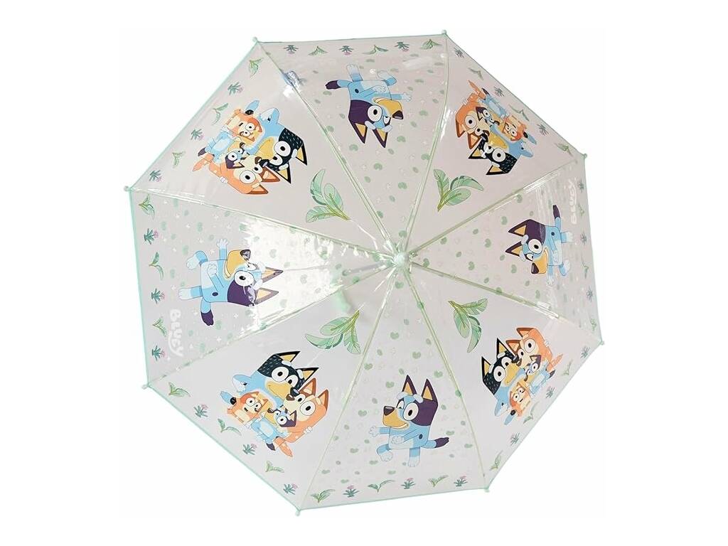 Bluey Parapluie transparent pour enfants avec canne de 48 cm