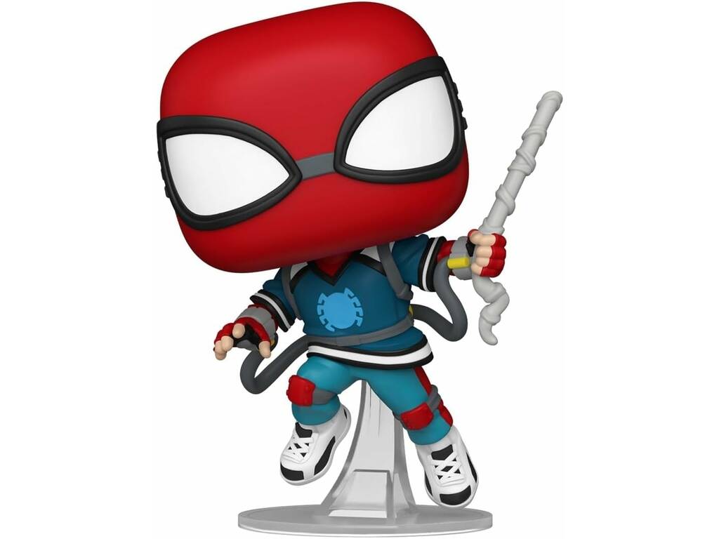 Funko Pop Marvel Your Friend and Neighbour Spiderman Figure Spiderman Homemade Suit with Oscillating Head 