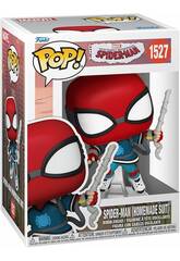 Funko Pop Marvel Your Friend and Neighbour Spiderman Figure Spiderman Homemade Suit with Oscillating Head 