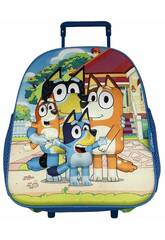 Bluey Mochila Carrinho Pr-escolar 3D 32x26x10cm