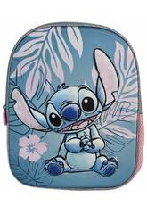Disney Stitch Mochila Pr-escolar 3D de 30x26x8 cm