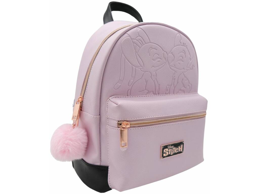 Disney Stitch Sac à dos Stitch et Ange Rose 28x22x11 cm