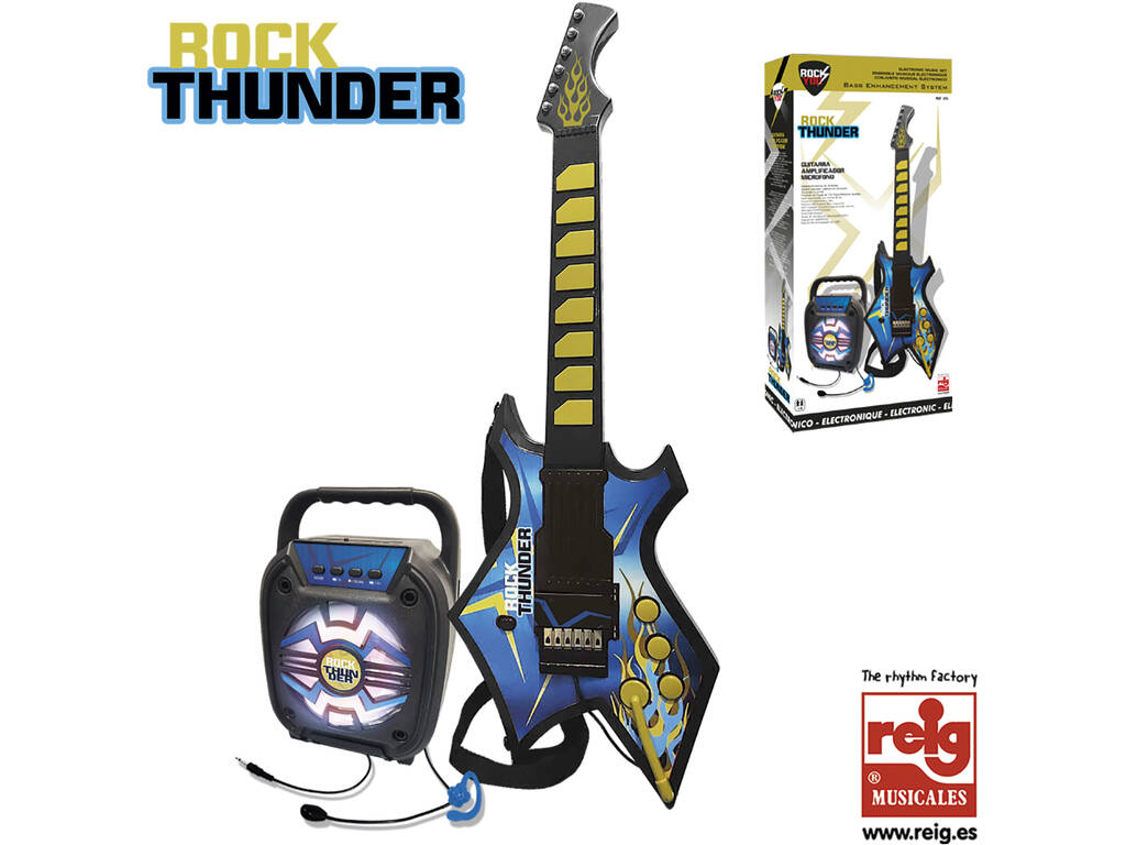 Guitare électrique Rock Thunder avec amplificateur et microphone
