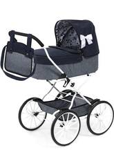 Carrinho de Bonecas Classic Azul-Marinho com Bolsa