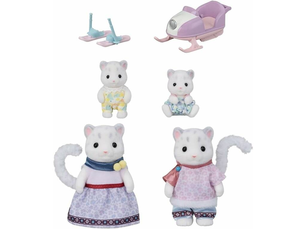 Sylvanian Families Pack Familia Leopardo de las Nieves