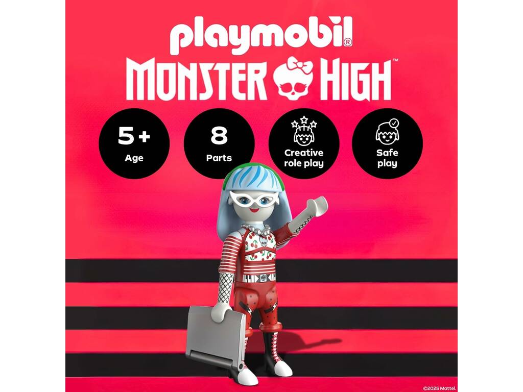 Playmobil Monster High Bambola Ghoulia Yelps con Accessorio