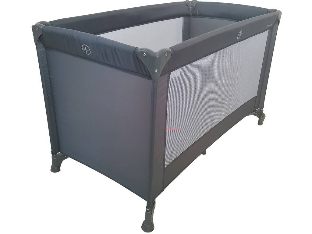 Lit de voyage basique gris foncé 79 x 66 x 126 cm