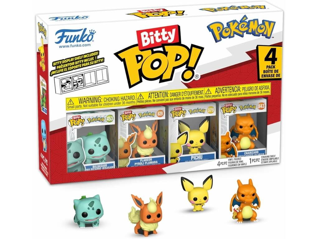 Funko Bitty Pop Pokémon Pack 4 con Charizard
