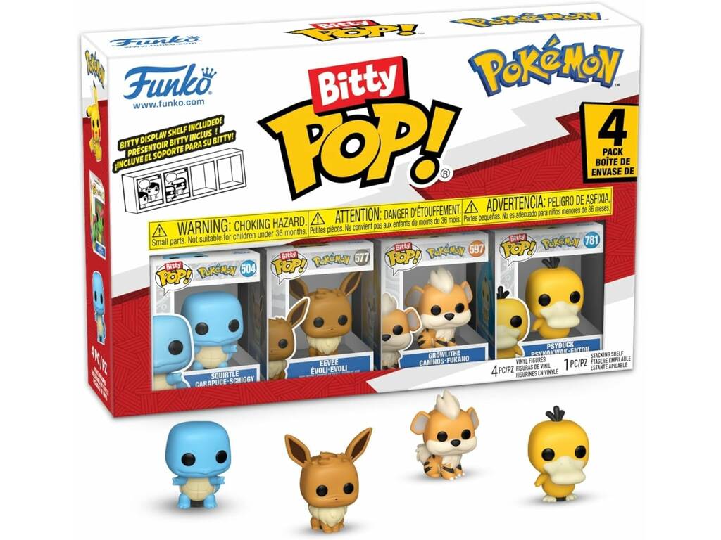 Funko Bitty Pop Pokémon Pack 4 con Squirtle