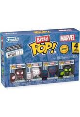 Funko Bitty Pop Marvel Spiderman Set 4 con Miles Morales