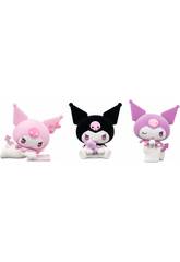 Hello Kitty And Friends Pack mit 3 Premier Flocked Kuromi Puppen 20. Jubiläum 10 cm