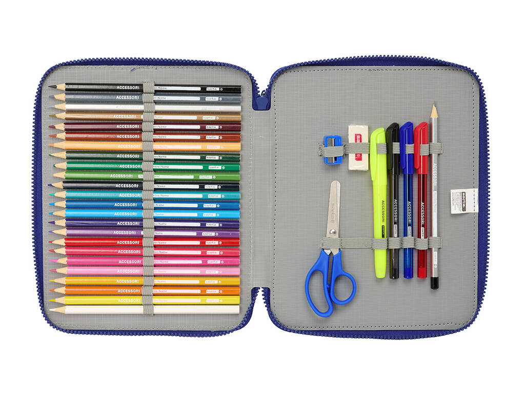 Boîte à crayons double 56 pièces F.C. Barcelona