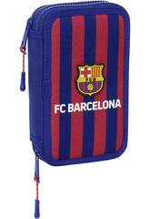 Trousse à crayons double 29 pièces F.C. Barcelona