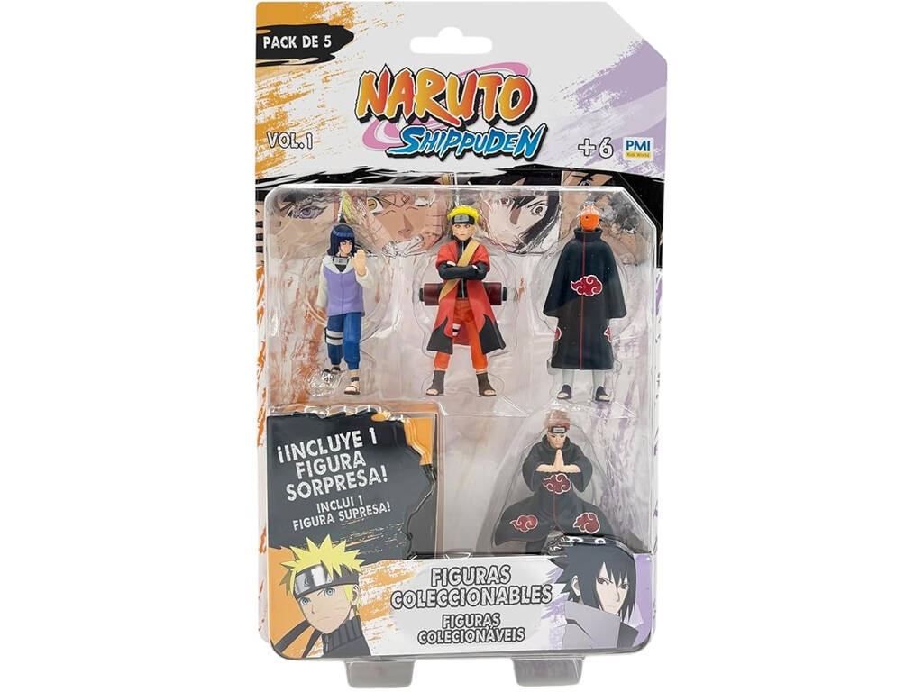 Jeu de 5 mini-figurines Naruto Shippuden