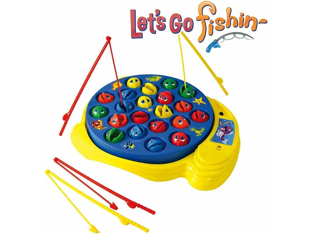 Let's Go Fishing avec 21 poissons et 4 cannes à pêche