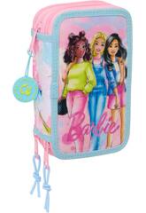 Trousse  crayons triple 37 pices Barbie Painterly