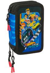 Trousse  crayons triple 37 pices Hot Wheels Let's Race