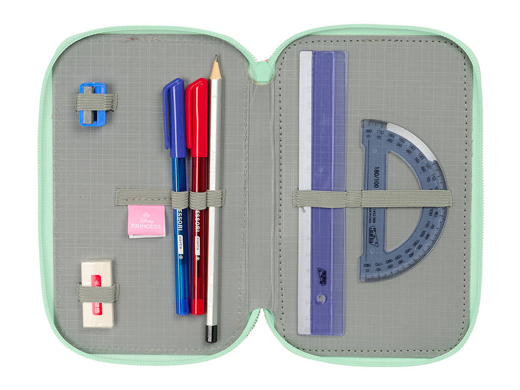 Trousse à crayons triple 37 pièces Princesses Disney Bloom