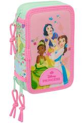 Trousse à crayons triple 37 pièces Princesses Disney Bloom
