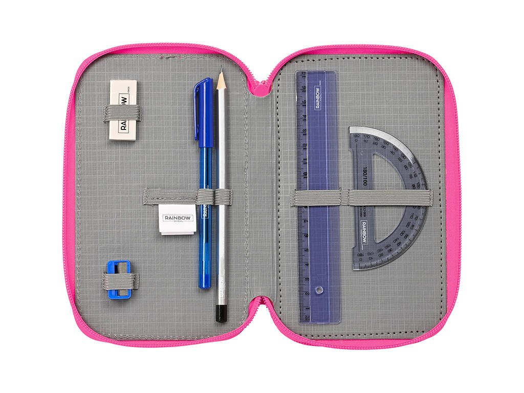 Trousse à crayons triple 37 pièces Rainbow High Shine