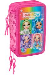 Trousse  crayons triple 37 pices Rainbow High Shine