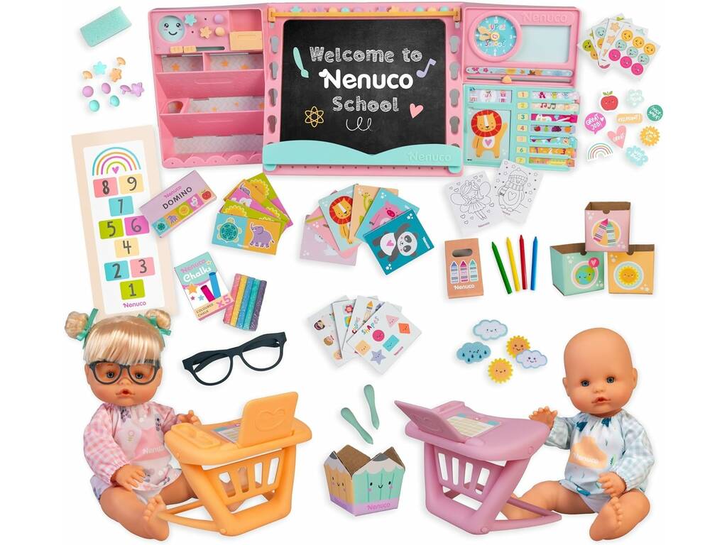 Nenuco Pack Súper Escuela con 2 Muñecas y Accesorios