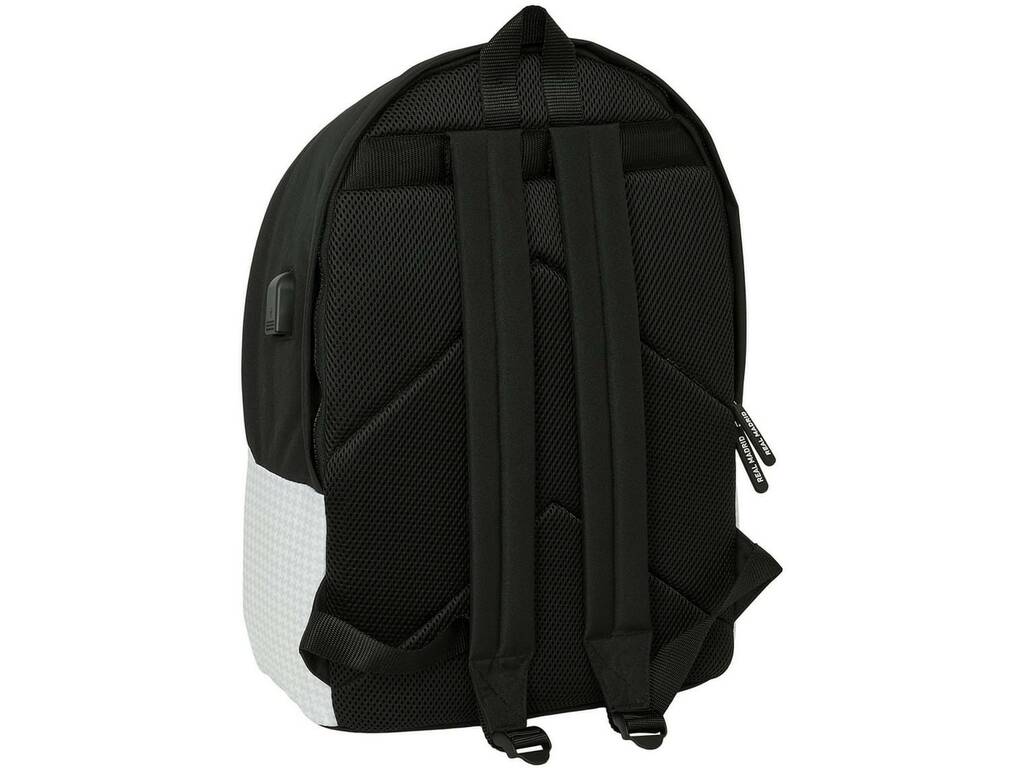 Sac à dos double pour ordinateur portable 15,6 pouces avec prise USB Real Madrid 1er équipement 24/25
