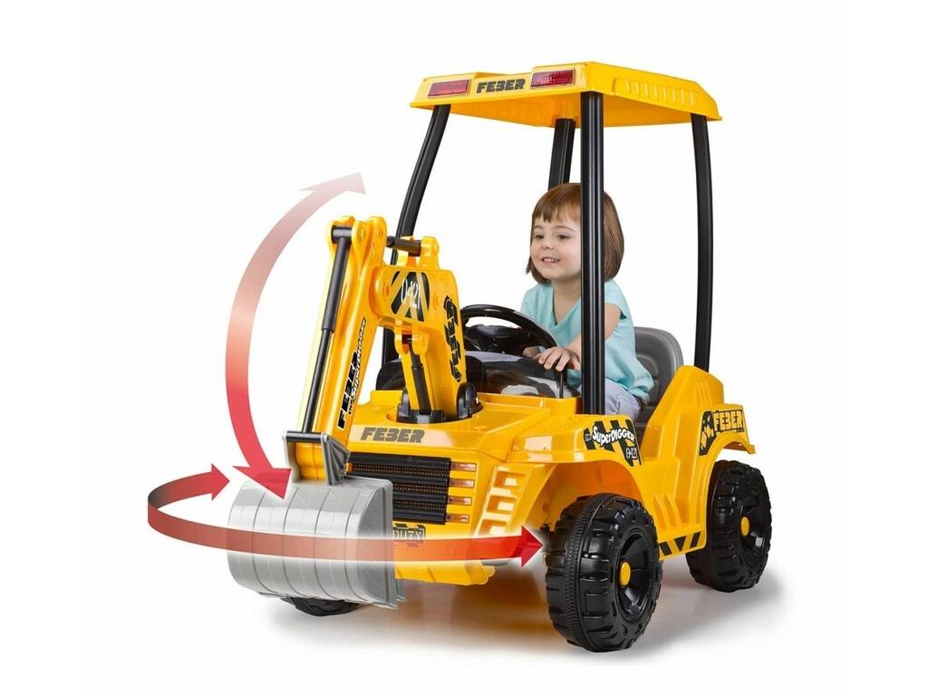 Feber Super Digger Excavatrice à batterie 12 V