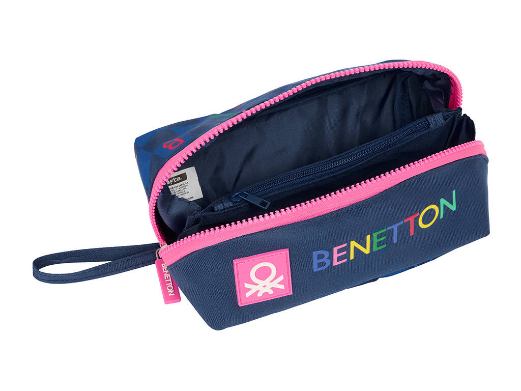 Grand sac fourre-tout carré Benetton Damero