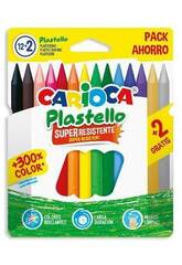 Carioca Plastello Pack 12+2 Plasticinas Super Resistentes