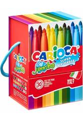 Carioca Jumbo Caixa 30 Marcadores Super Lavveis