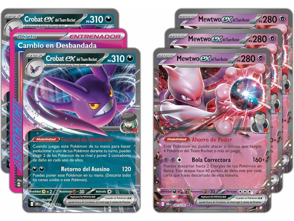 Pokémon TCG Baraja Combate de Liga Mewtwo EX del Team Rocket