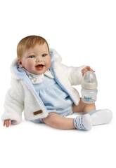 Boneco Bebé Reborn Mateus de 42 cm com Biberão