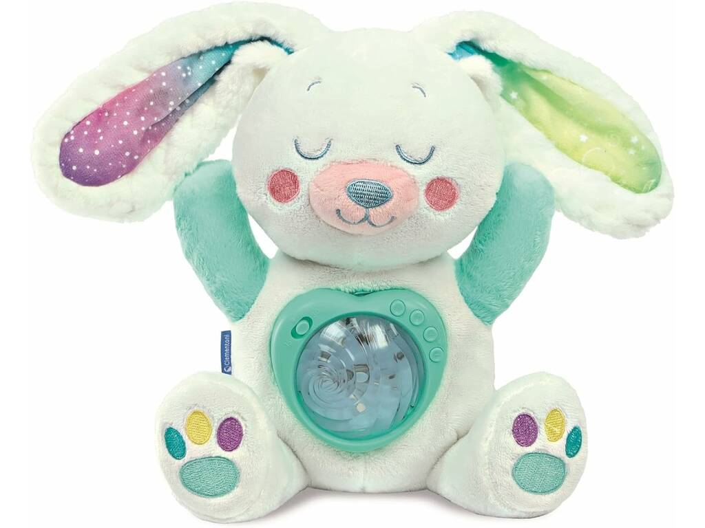 Peluche O Meu Coelhinho Polar com Projetor de Aurora Boreal