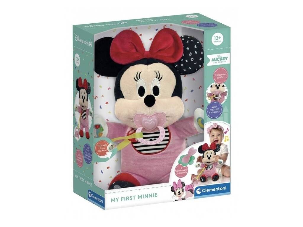 Disney Baby Peluche Interativo A Minha Primeira Minnie com Acessórios