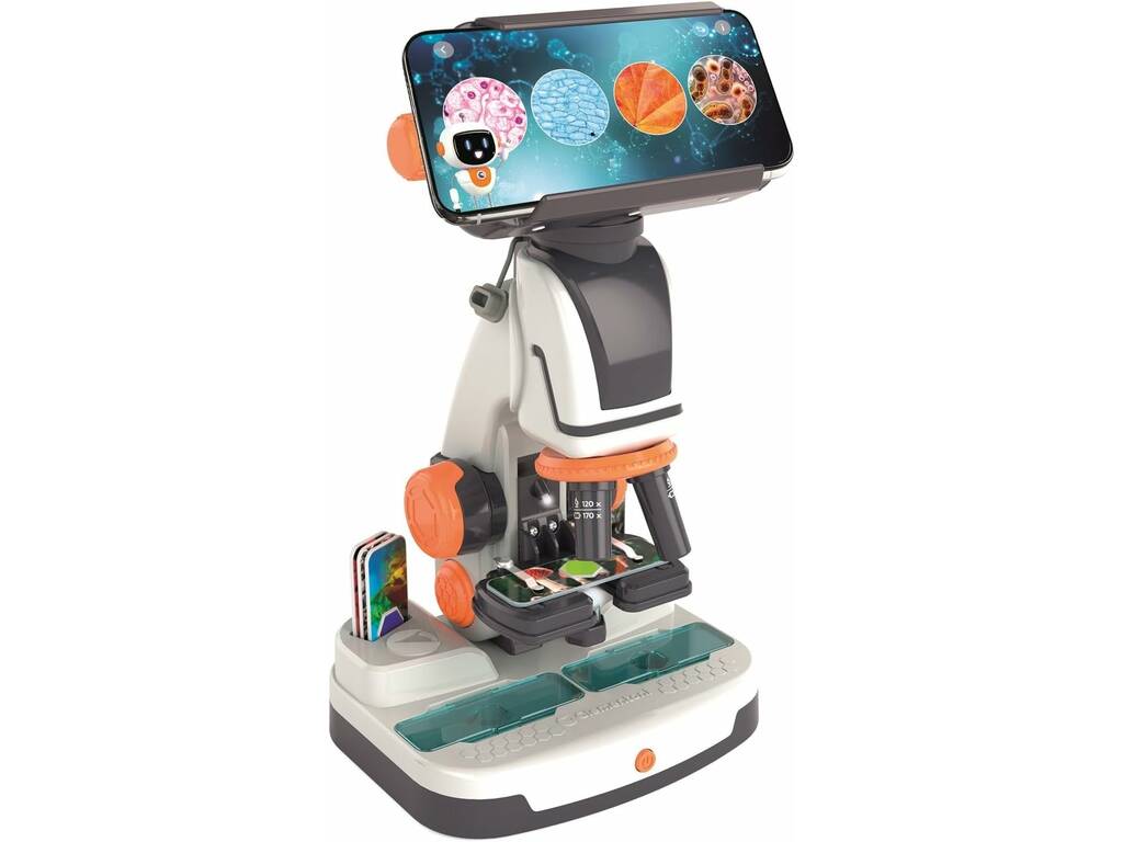 Microscope interactif avec IA et caméra Wi-Fi