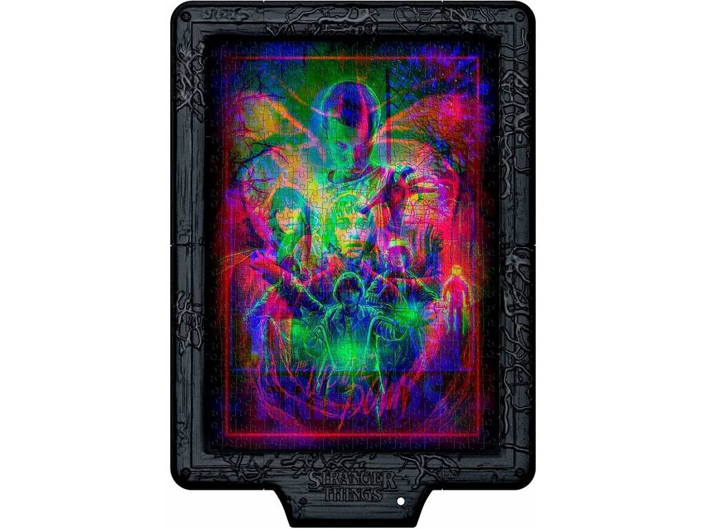 Stranger Things Puzzle Metamórfico The Upside Down de 520 Piezas con Luz LED