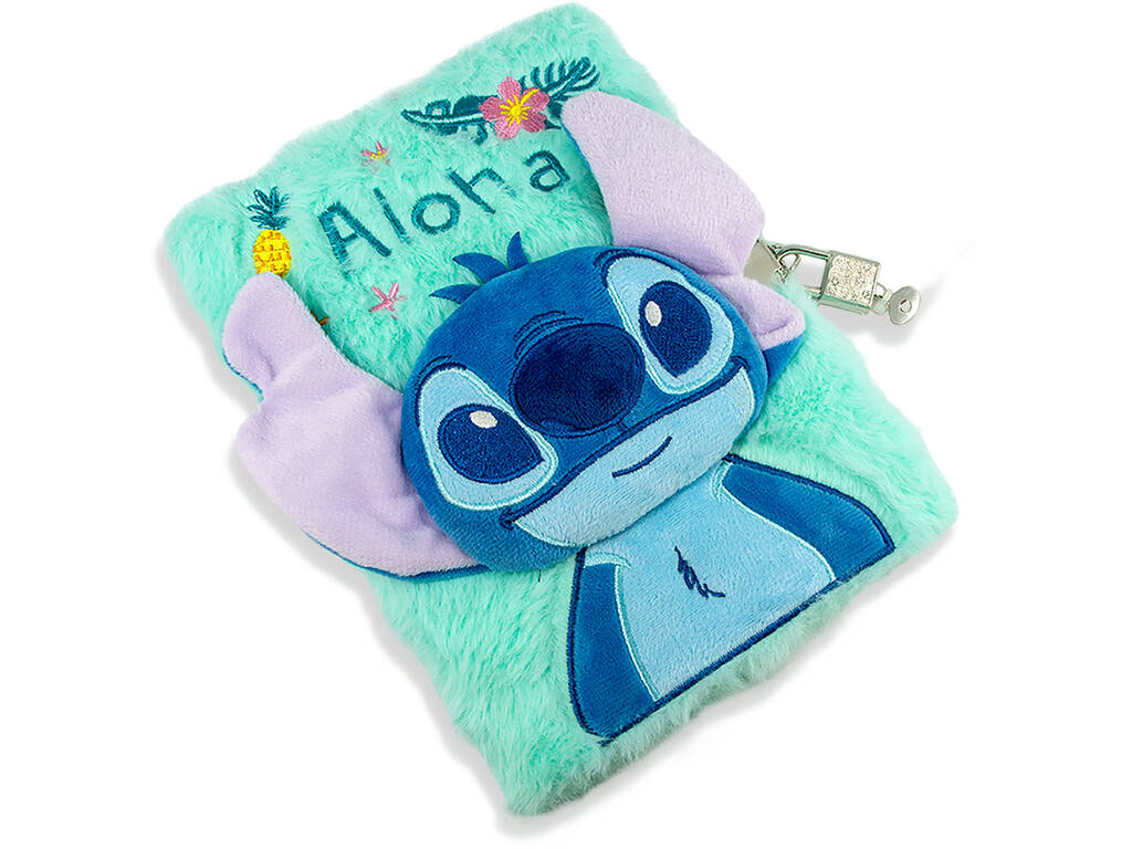Disney Stitch Diario Secreto de Peluche A5 con Candado