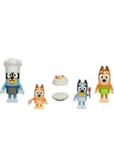 Bluey Set Jugar a Ser Chef con 4 Figuras y Accesorio