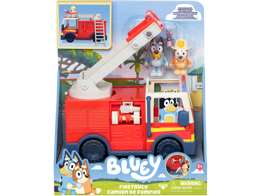Bluey Set Camión de Bomberos con Figuras y Accesorios