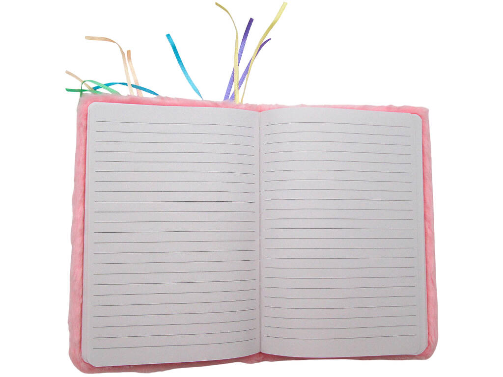 Libreta Peluche A5 licorne rose avec 80 pages