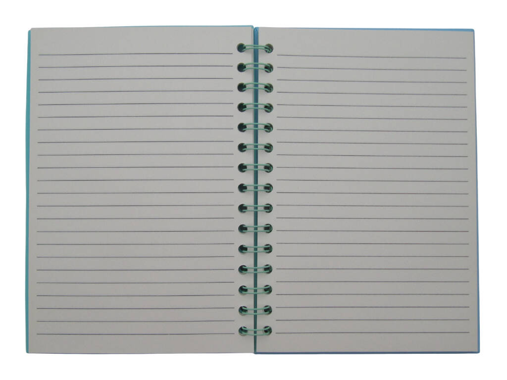 Bloc bleu A5 avec 6 ornements et 80 feuilles de lignes